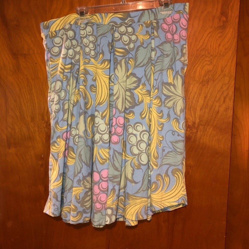 𝅺Lularoe Madison 3x Skirt Spring Grapes Fruit Print